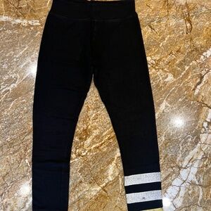 Sundry - Women's Leggings- Size 0 (XS)- Gold/White Striped on Left Leg